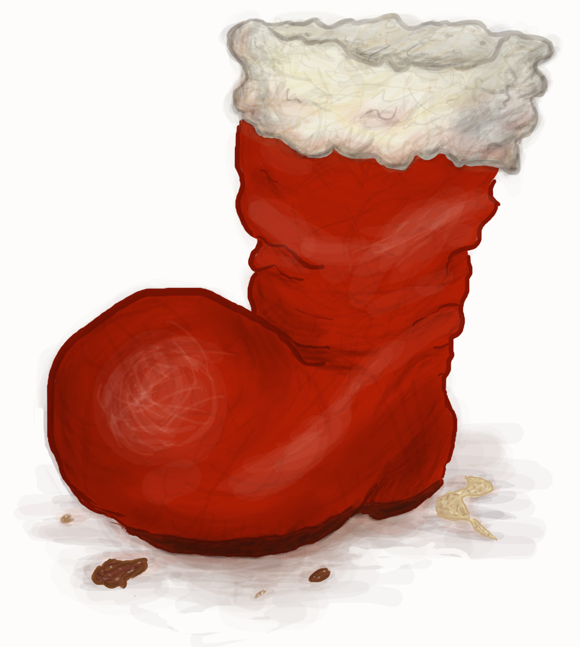 Stollen im Stiefel