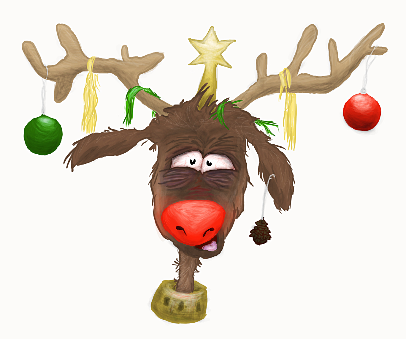 Glühwein-Rudolph mit der roten Nase
